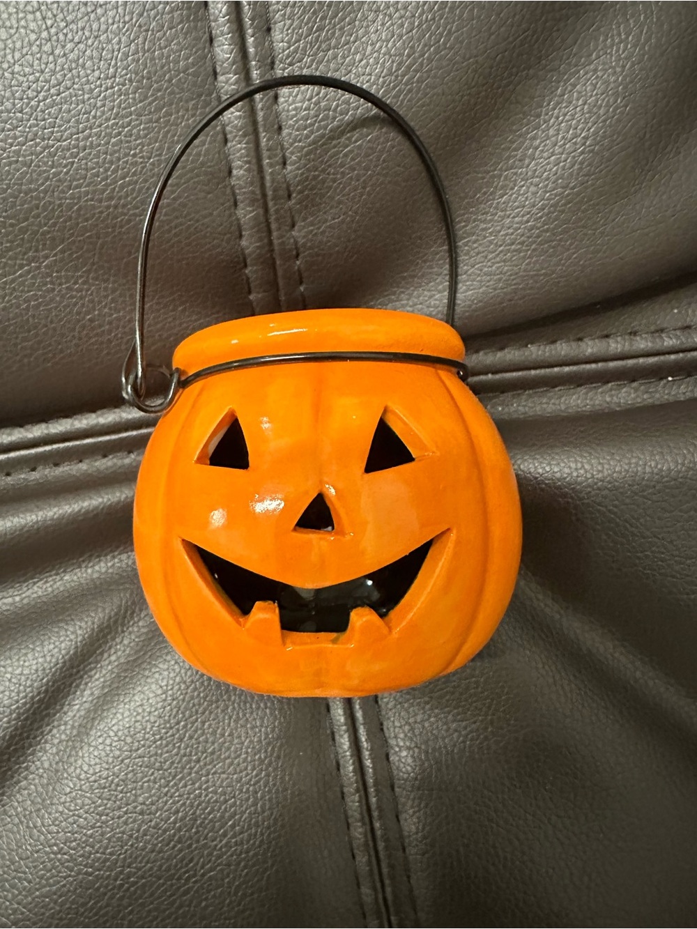 Small Ceramic Halloween Pumpkin Decoration